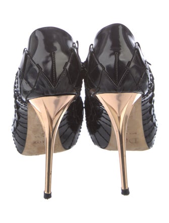 Christian Dior Patent Leather Lace-Up Boots