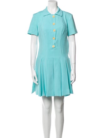 Christian Dior Silk Pleated Accents Skirt Set