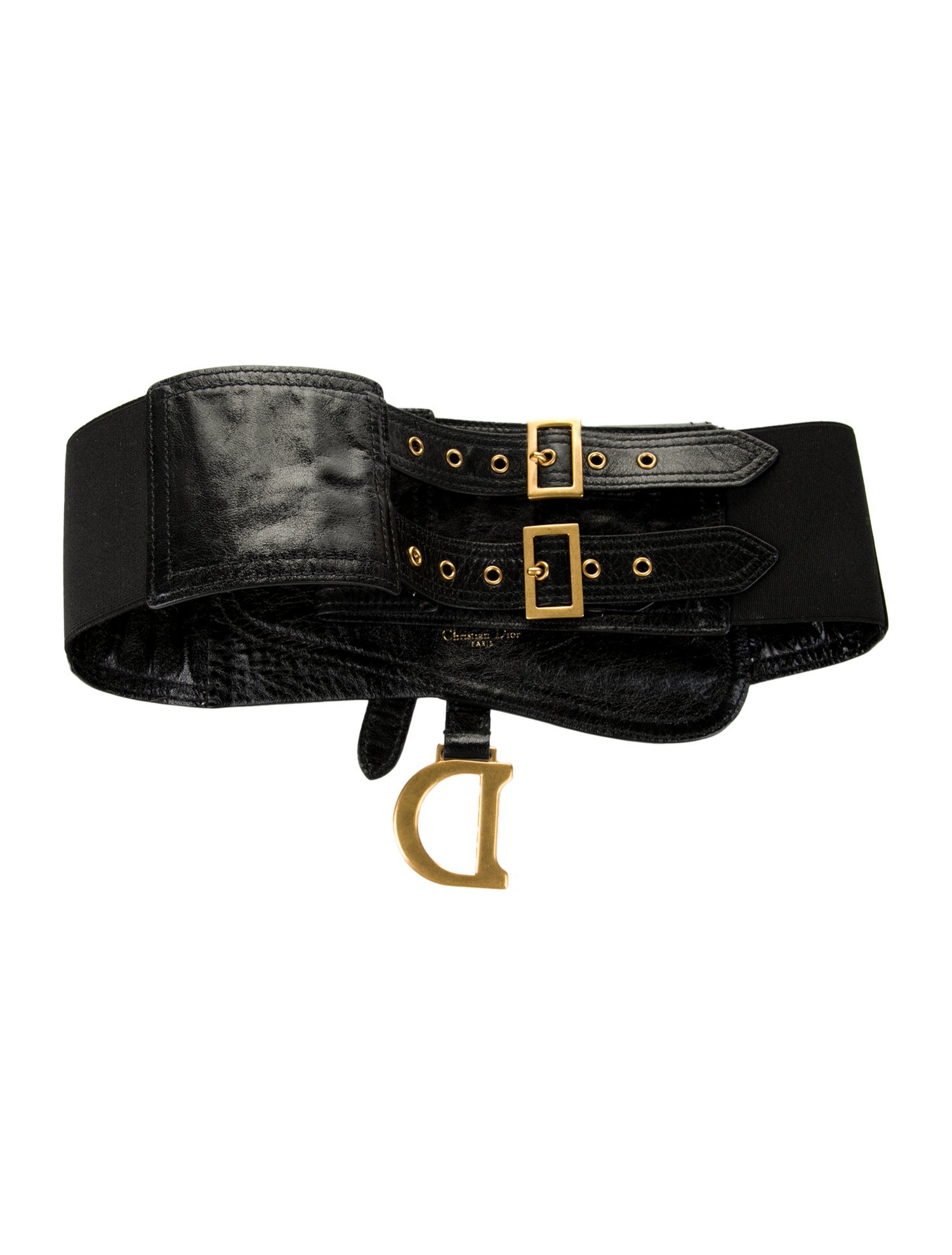 Christian Dior Wide Leather Waist Belt