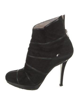 Christian Dior Suede Lace-Up Boots