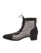 Christian Dior Eyelet Trim Lace-Up Boots