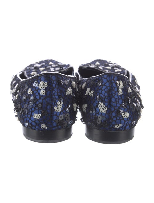 Christian Dior Patterned Sequin Embellishments Loafers