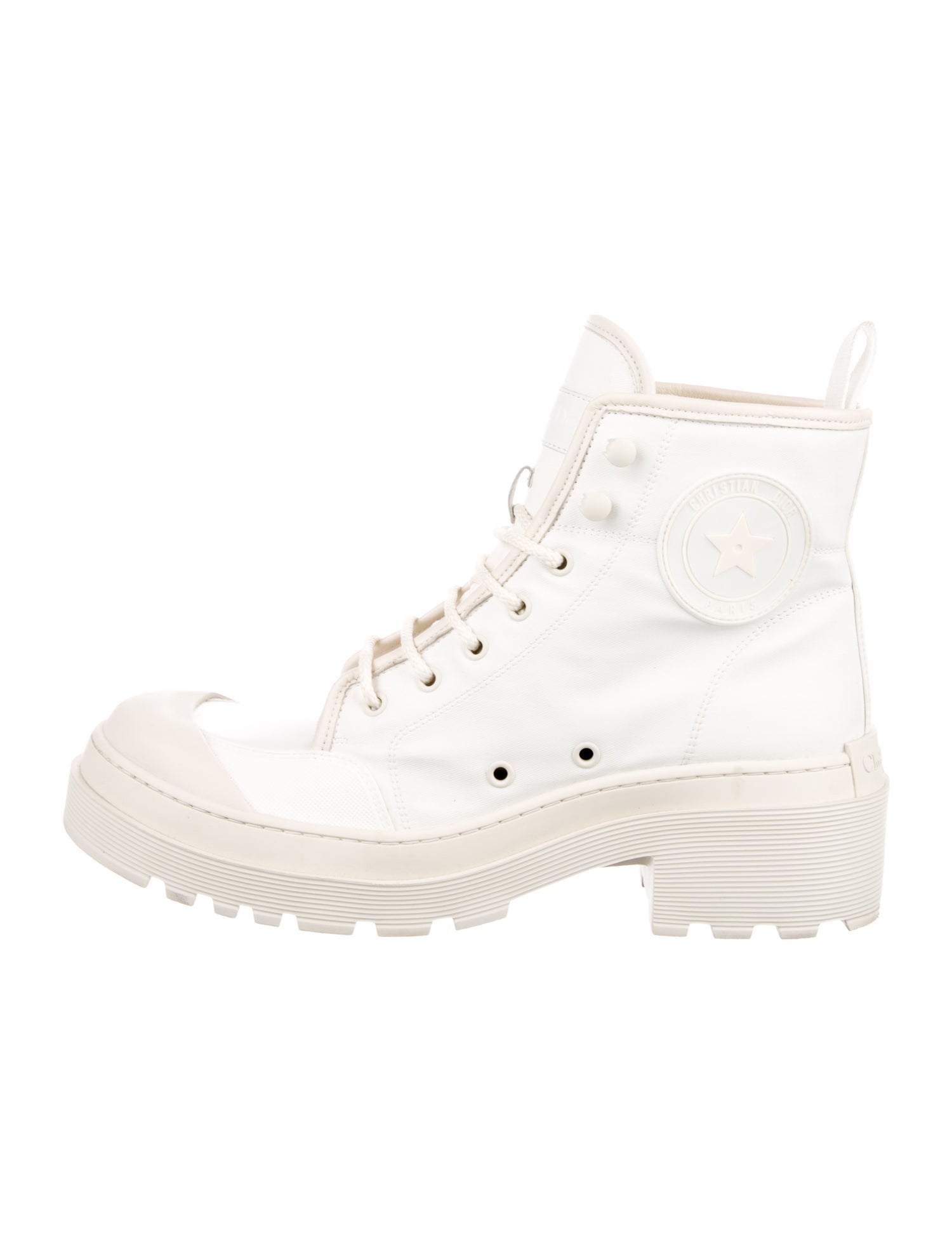 Christian Dior Canvas Combat Boots