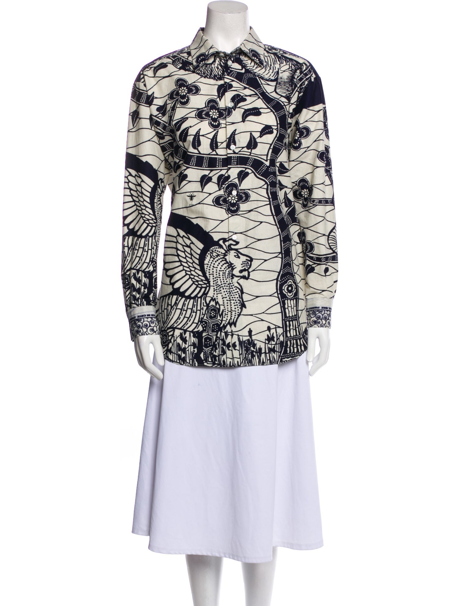 Christian Dior Printed Long Sleeve Tunic