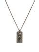 Christian Dior Logo Dog Tag Pendant Necklace