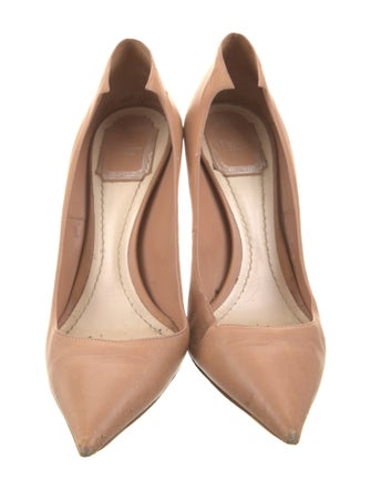 Christian Dior Leather Crystal Embellishments D'Orsay Pumps