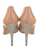 Christian Dior Leather Crystal Embellishments D'Orsay Pumps