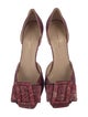 Christian Dior Printed Bow Accents D'Orsay Pumps