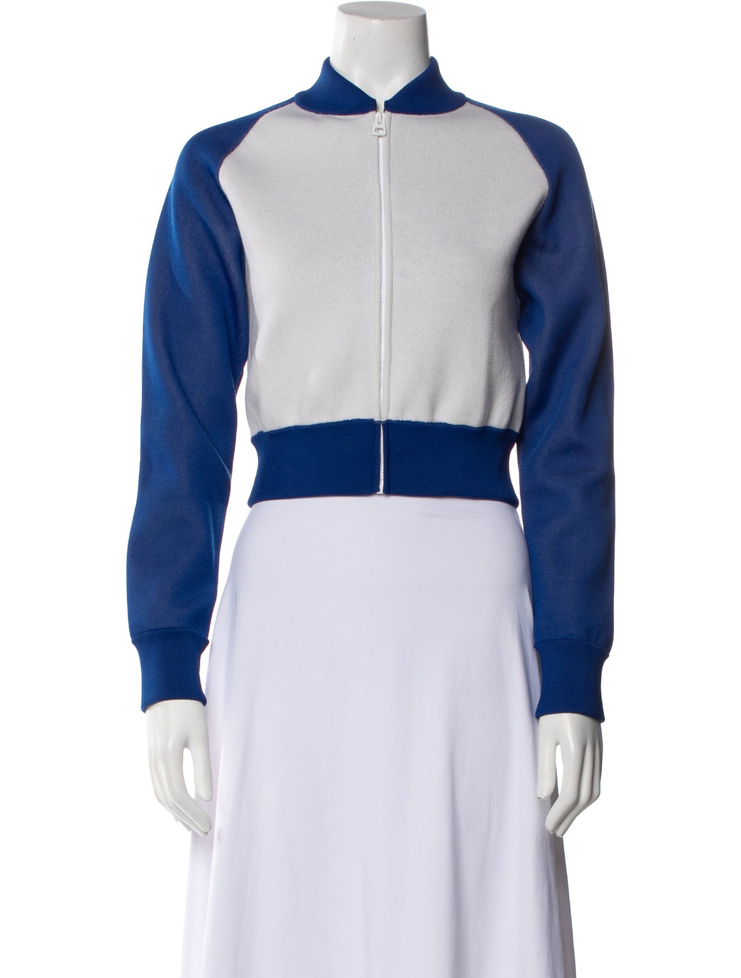 Christian Dior Colorblock Pattern Mock Neck Sweater