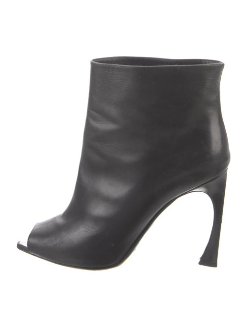 Christian Dior Leather Cutout Accent Boots