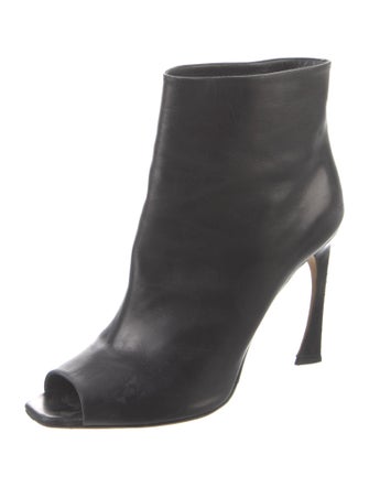 Christian Dior Leather Cutout Accent Boots