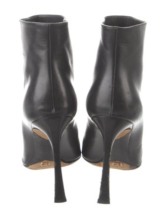 Christian Dior Leather Cutout Accent Boots