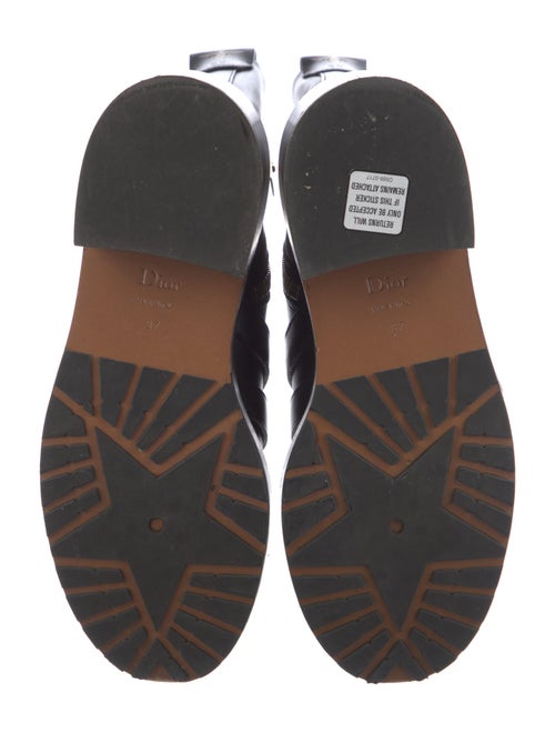 Christian Dior Bee Accent Leather Combat Boots