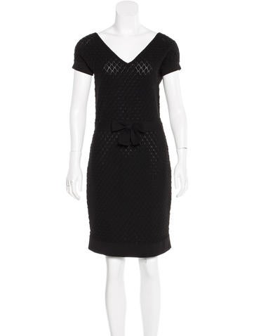 Christian Dior Belted Knee-Length Dress