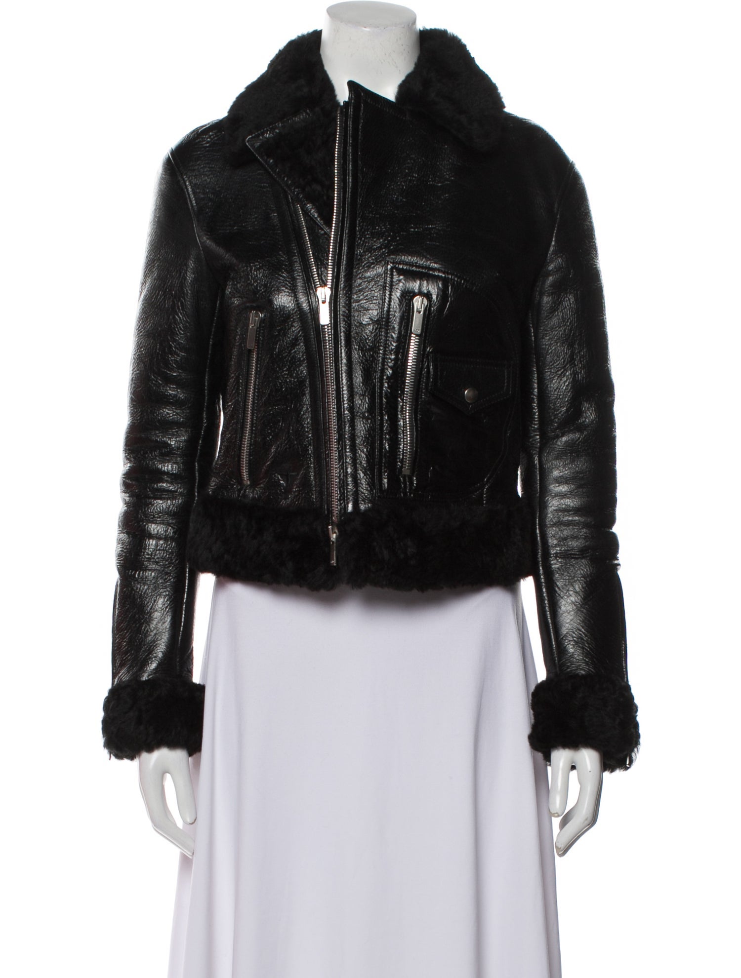 Christian Dior 2017 Lamb Fur Biker Jacket