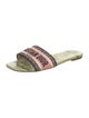 Christian Dior Printed Embroidered Accent Slides