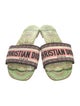 Christian Dior Printed Embroidered Accent Slides