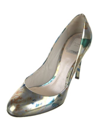 Christian Dior Patent Leather Tie-Dye Print Pumps