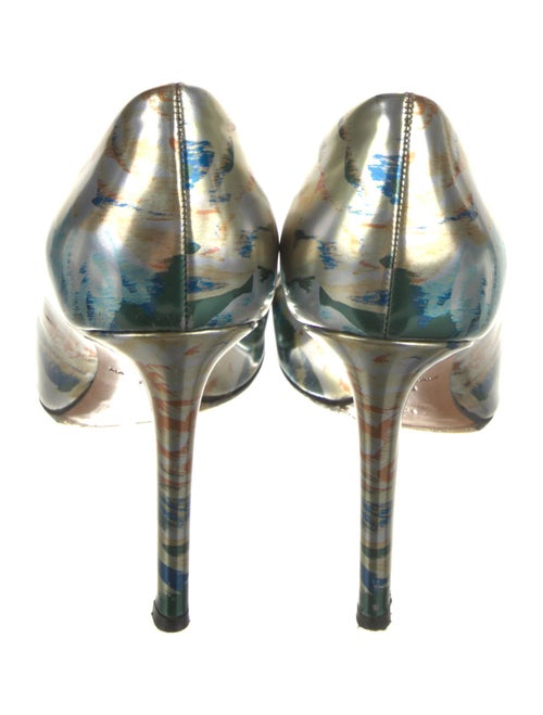 Christian Dior Patent Leather Tie-Dye Print Pumps