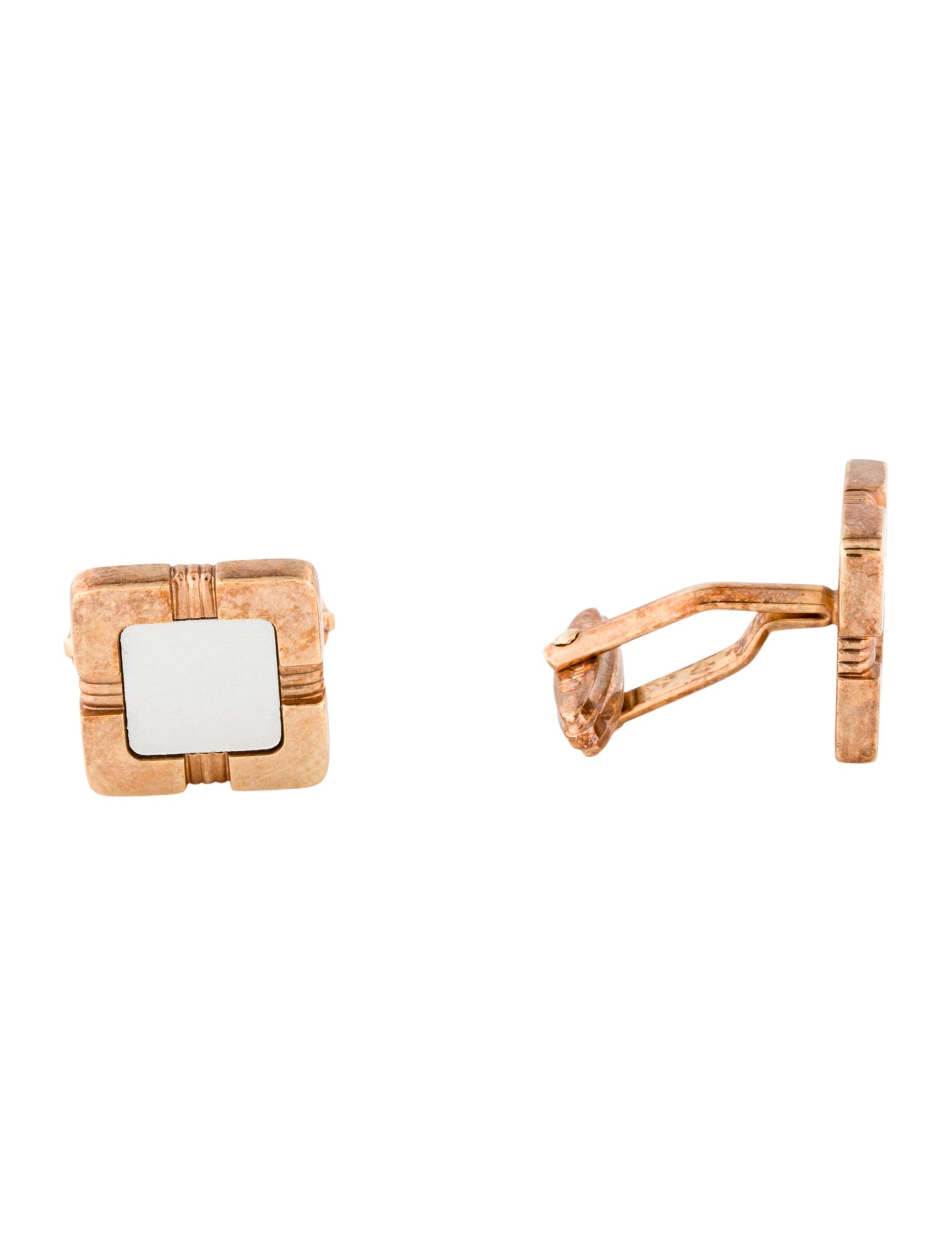 Christian Dior Vintage Two-Tone Logo Cufflinks
