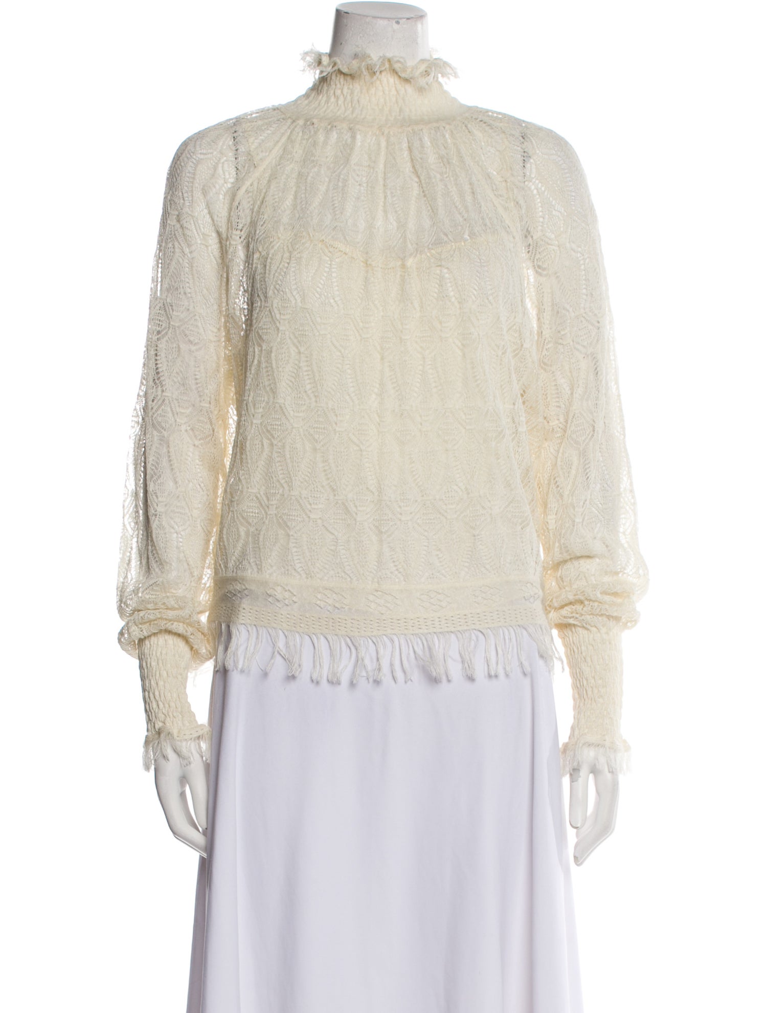 CHRISTIAN DIOR silk and wool top