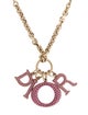 Christian Dior Crystal & Faux Pearl Miss Dior Pendant Necklace