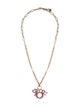 Christian Dior Crystal & Faux Pearl Miss Dior Pendant Necklace