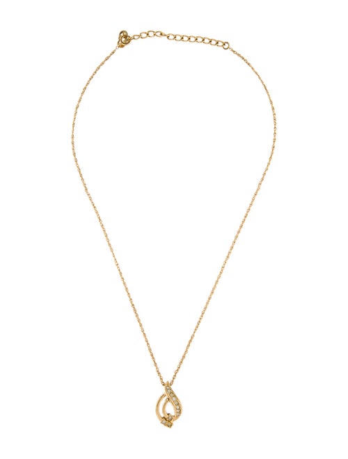 Christian Dior Vintage Crystal Pendant Necklace