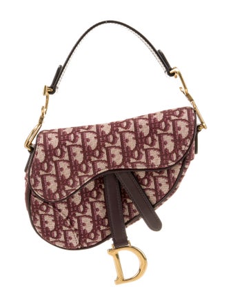 Christian Dior Oblique Jacquard Saddle Mini