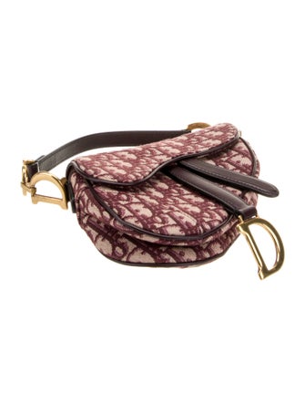 Christian Dior Oblique Jacquard Saddle Mini