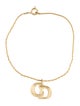 Christian Dior Vintage Logo CD Charm Bracelet