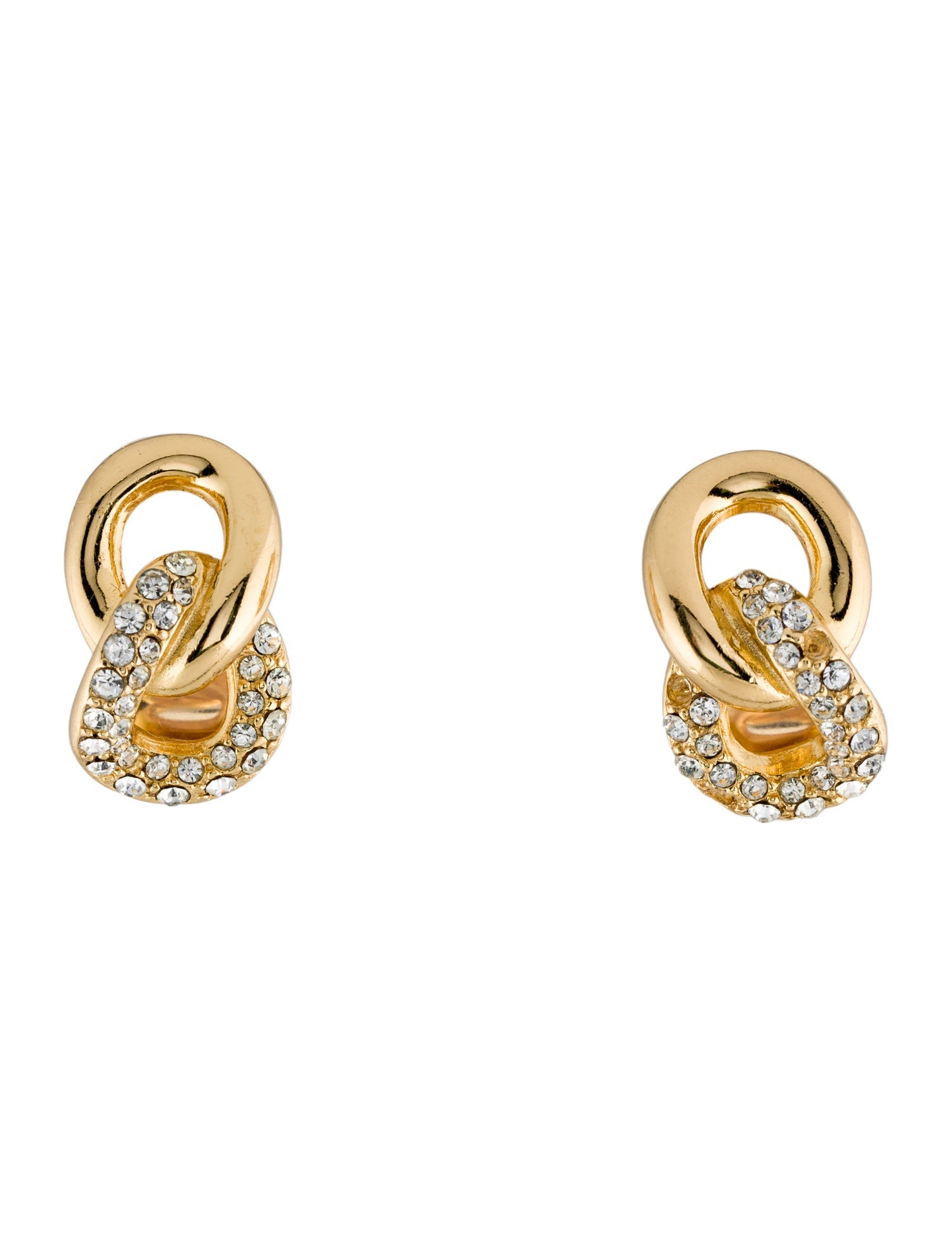 Christian Dior Vintage Crystal Clip-On Earrings