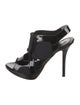 Christian Dior Patent Leather Mesh Accents Slingback Pumps