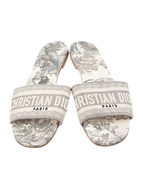 Christian Dior Canvas Printed Slides