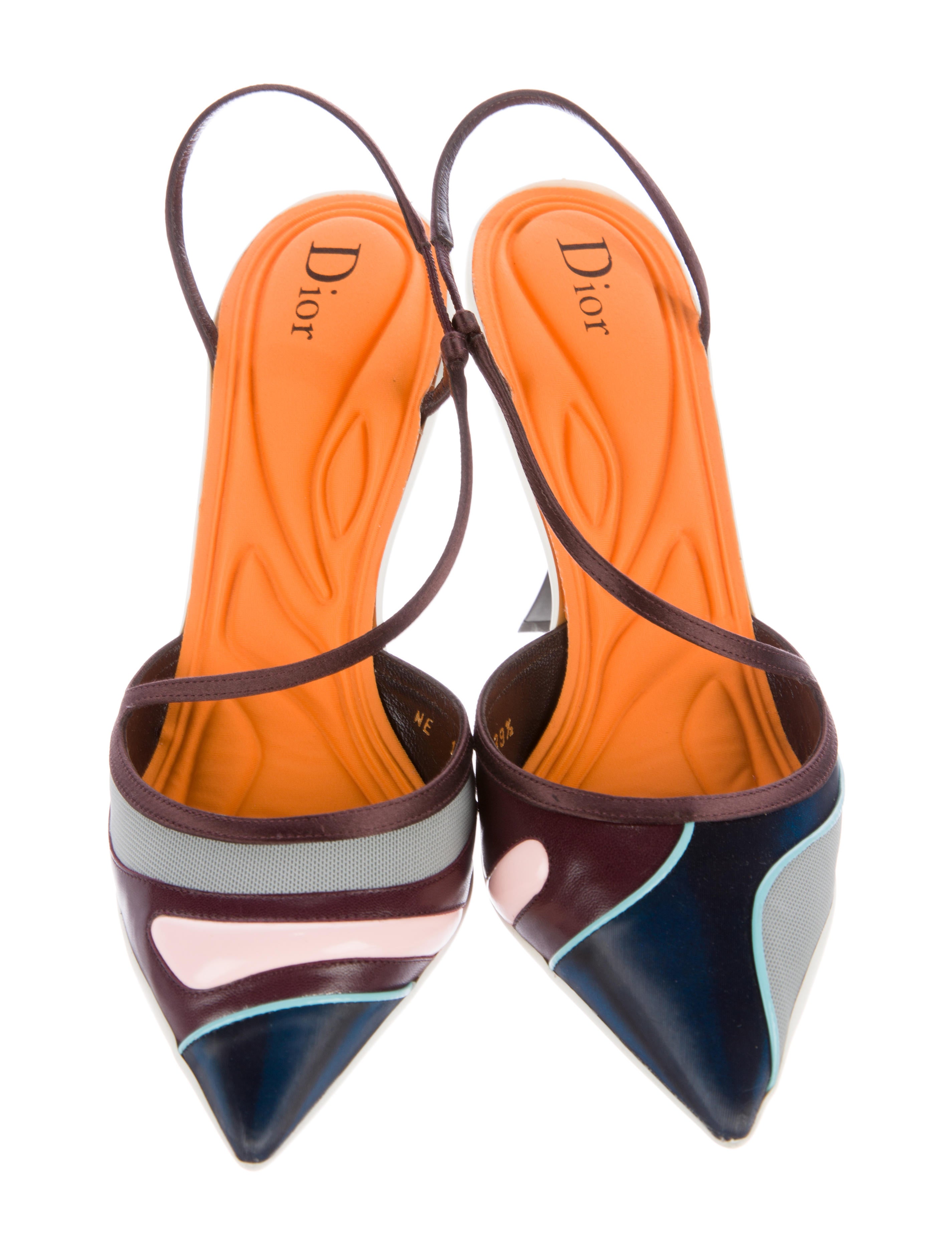 Christian Dior Colorblock Slingback Pumps Shoes CHR48124 The RealReal