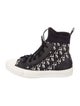 Christian Dior Oblique Jacquard Leather Trim Embellishment Sock Sneakers