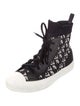 Christian Dior Oblique Jacquard Leather Trim Embellishment Sock Sneakers
