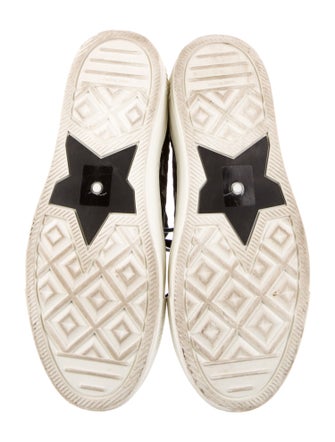 Christian Dior Oblique Jacquard Leather Trim Embellishment Sock Sneakers