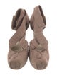 Christian Dior Suede Bow Accents D'Orsay Pumps