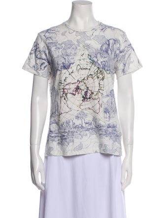 Christian Dior Printed Crew Neck T-Shirt