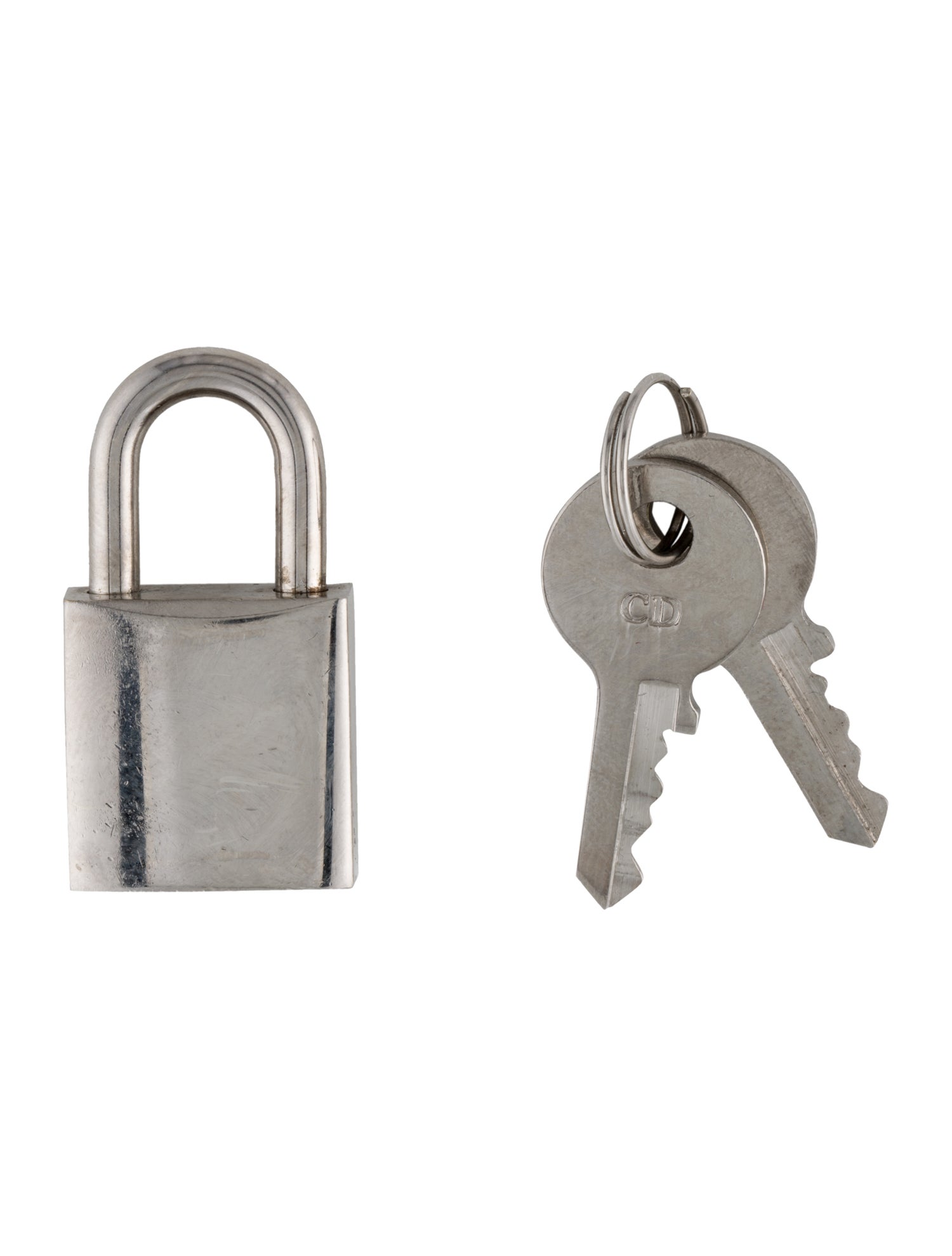 Christian Dior Silver Key & Lock - Metallic Bag Accessories