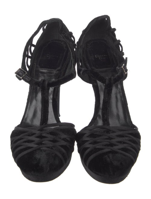Christian Dior Velvet T-Strap Pumps