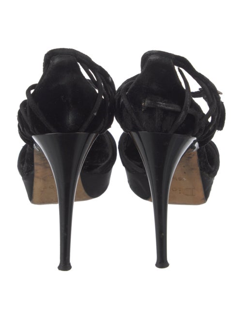 Christian Dior Velvet T-Strap Pumps