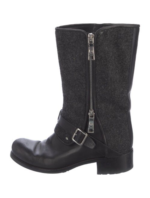 Christian Dior Wool Moto Boots