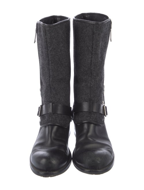 Christian Dior Wool Moto Boots