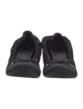 Christian Dior Oblique Jacquard Canvas Ballet Flats