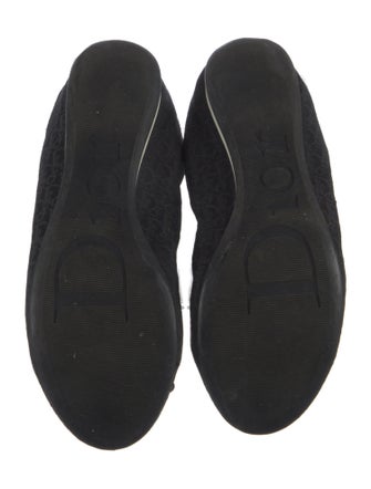 Christian Dior Oblique Jacquard Canvas Ballet Flats