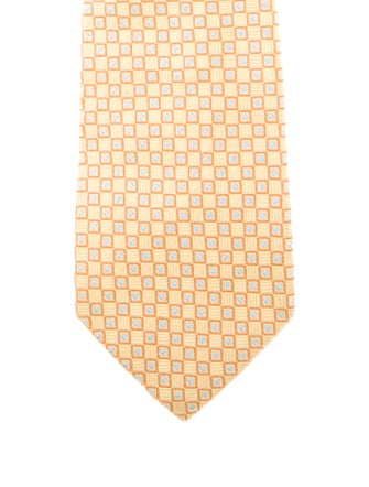 Christian Dior Silk Pattern Print Tie