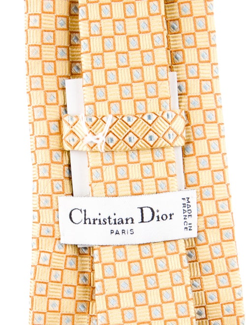 Christian Dior Silk Pattern Print Tie
