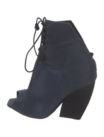 Christian Dior Cutout Accent Lace-Up Boots